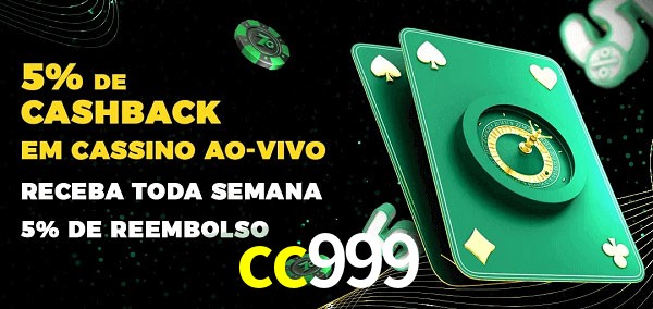 Promoções do cassino ao Vivo cc999